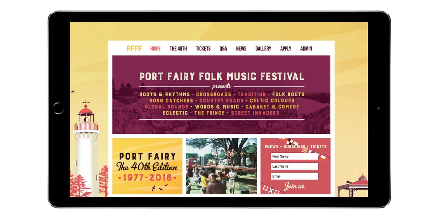 Port Fairy Folk Music Festival Website