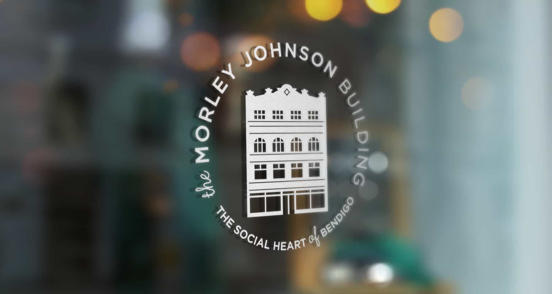 Morley Johnson Building Logo on Window